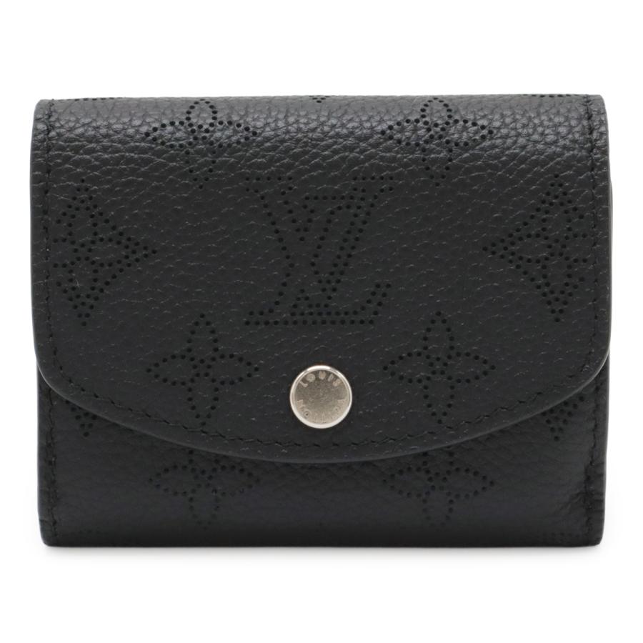 LOUIS VUITTON ルイ ヴィトン モノグラムマヒナ ポルトフォイユ イリス XS 3つ折り財布 三つ折り財布 レザー ノワール 黒 ブラック | LOUIS VUITTON