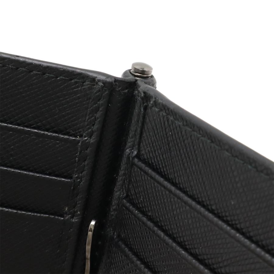 PRADA プラダ SAFFIANO METAL 2つ折札入れ 二つ折り財布 マネークリップ式 ビルクリップ レザー NERO 黒 ブラック 国内ブティック購入品 | PRADA | 04