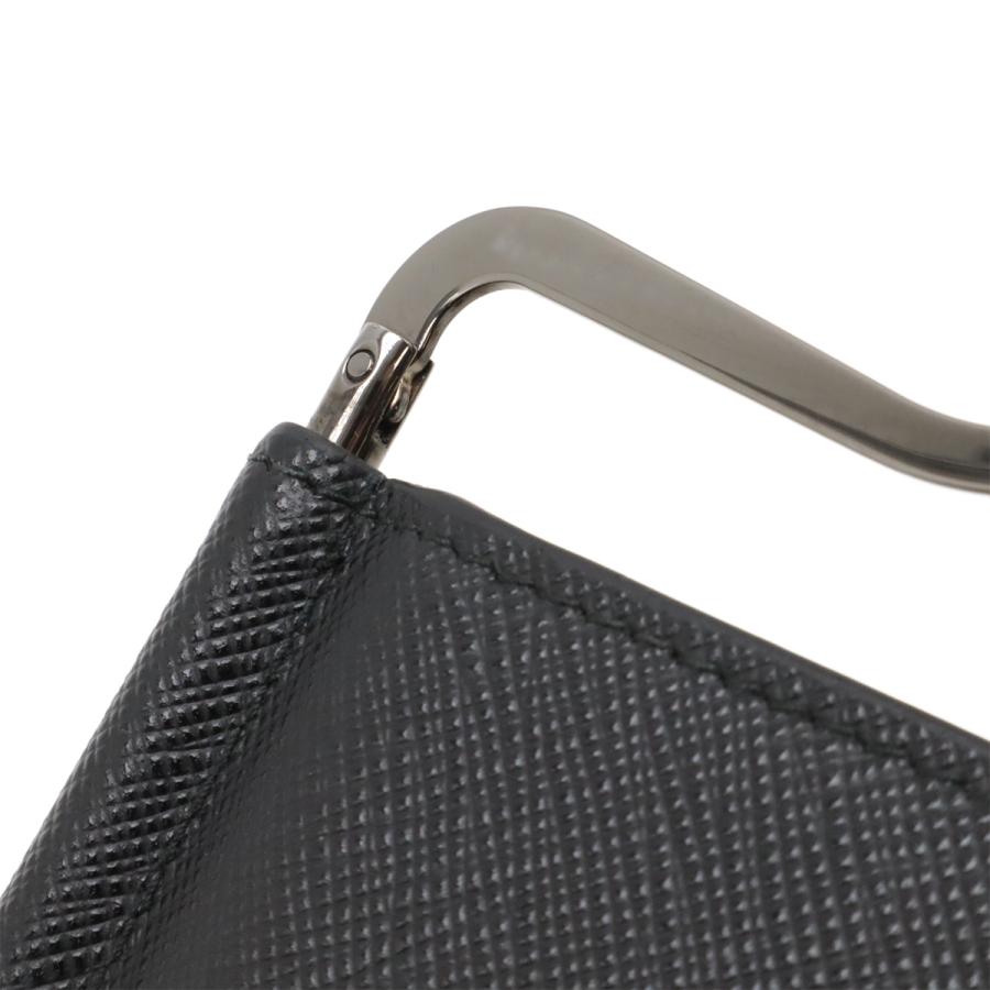 PRADA プラダ SAFFIANO METAL 2つ折札入れ 二つ折り財布 マネークリップ式 ビルクリップ レザー NERO 黒 ブラック 国内ブティック購入品 | PRADA | 06
