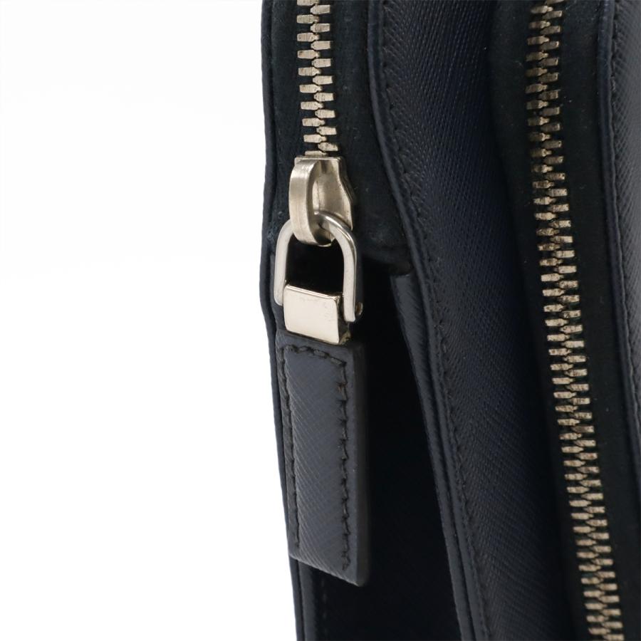 PRADA プラダ トライアングルロゴ SAFFIANO サフィアーノ ブリーフケース ビジネスバッグ 書類カバン レザー ネイビー 紺 シルバー金具 | PRADA | 03
