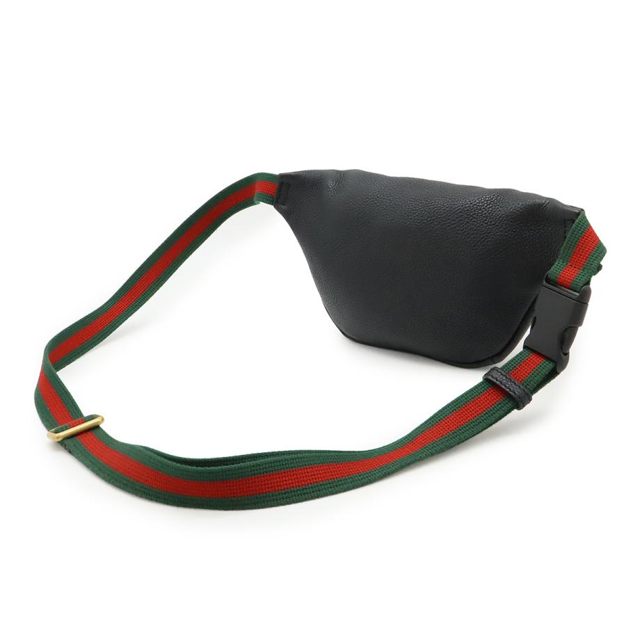 GUCCI グッチ グッチプリント スモール ベルトバッグ シェリーライン ウエストバッグ ヒップバッグ ボディバッグ レザー 黒 ブラック_1