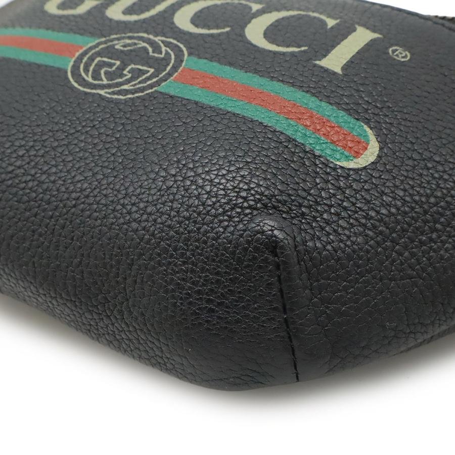 GUCCI グッチ グッチプリント スモール ベルトバッグ シェリーライン ウエストバッグ ヒップバッグ ボディバッグ レザー 黒 ブラック_2