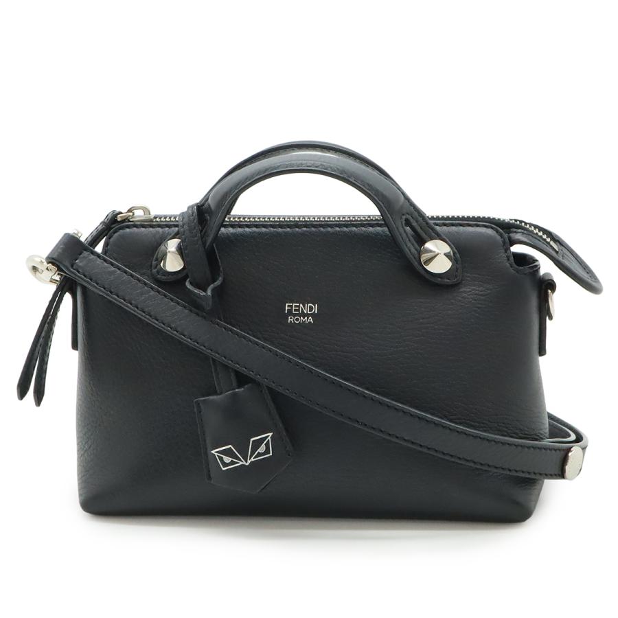 FENDI ブラック ミニバッグ 大人気！【FENDI】ピーカブー ミニ ブラック セレリア バッグ (FENDI