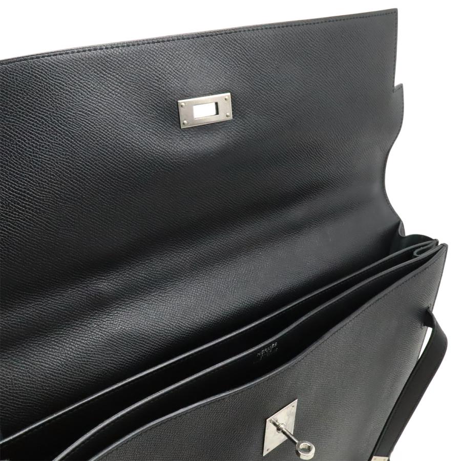 HERMES エルメス ケリーデペッシュ38 ビジネスバッグ ブリーフケース 書類カバン レザー エプソン ブラック 黒 シルバー金具 □K刻印 | HERMES | 05