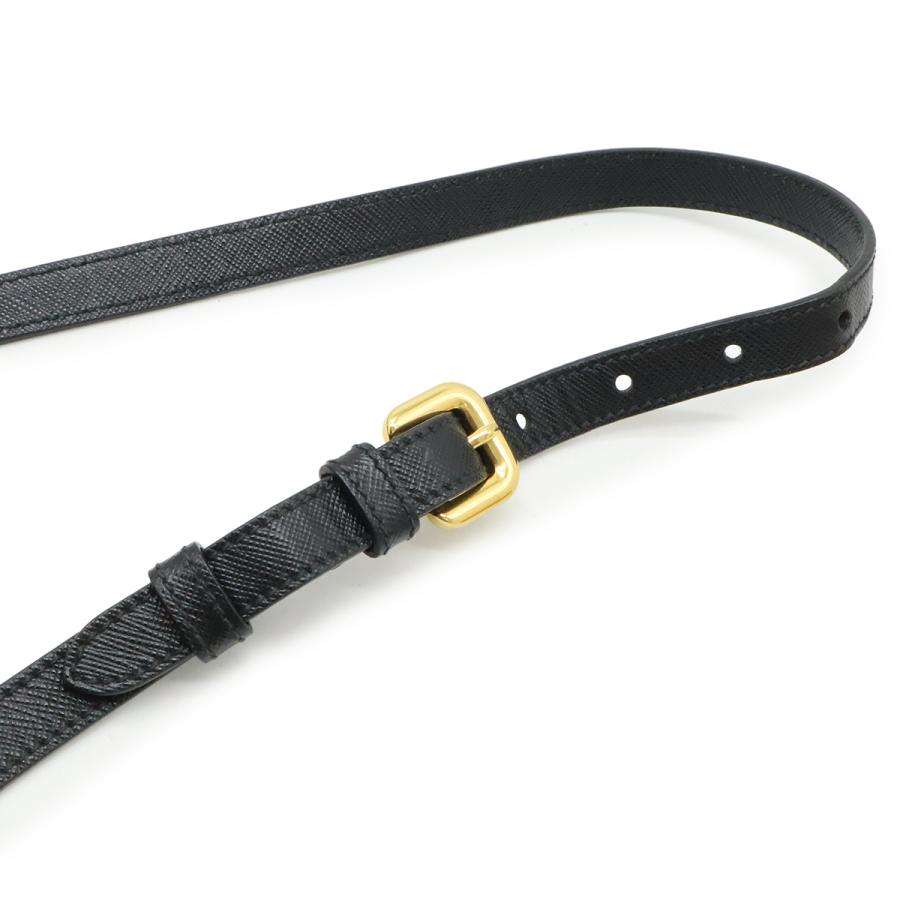 PRADA プラダ ショルダーバッグ ポシェット 2WAY クラッチバッグ ナイロン レザー NERO 黒 ブラック ゴールド金具 | PRADA | 03