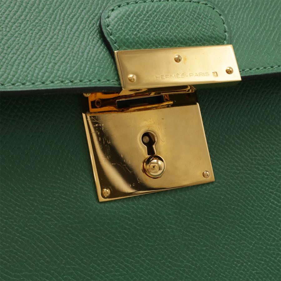HERMES エルメス キリウス セカンドバッグ クラッチバッグ ビジネスバッグ クシュベル レザー グリーン ゴールド金具 ○Z刻印 | HERMES | 03