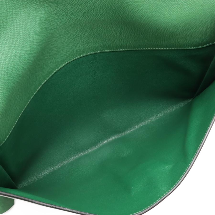 HERMES エルメス キリウス セカンドバッグ クラッチバッグ ビジネスバッグ クシュベル レザー グリーン ゴールド金具 ○Z刻印 | HERMES | 04