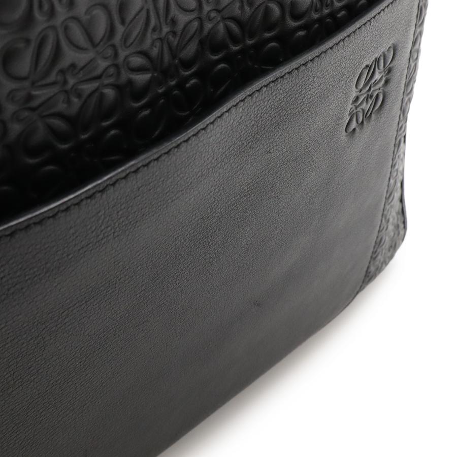LOEWE ロエベ リピートアナグラム ニュートレド ビジネスバッグ ブリーフケース 書類カバン ハンドバッグ レザー ブラック 黒 シルバー金具 | LOEWE | 03