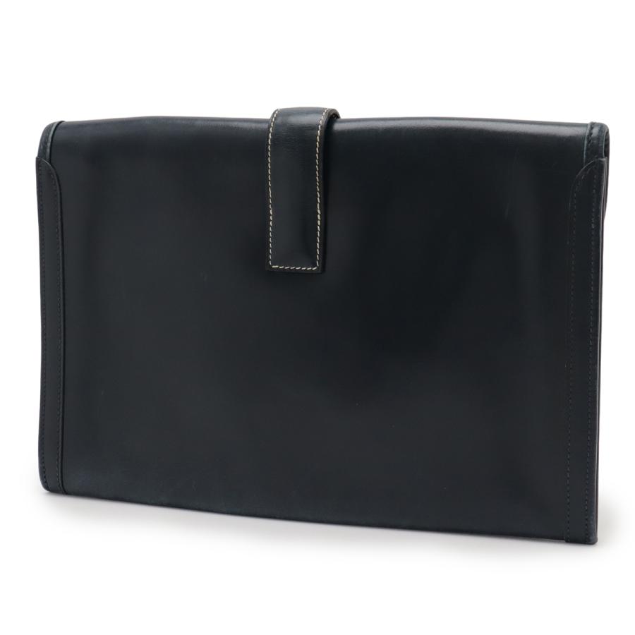 HERMES エルメス ジジェPM セカンドバッグ クラッチバッグ ビジネスバッグ レザー ダークネイビー 濃紺 ○K刻印 | HERMES | 01