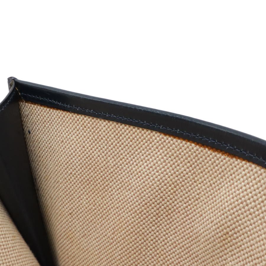 HERMES エルメス ジジェPM セカンドバッグ クラッチバッグ ビジネスバッグ レザー ダークネイビー 濃紺 ○K刻印 | HERMES | 06