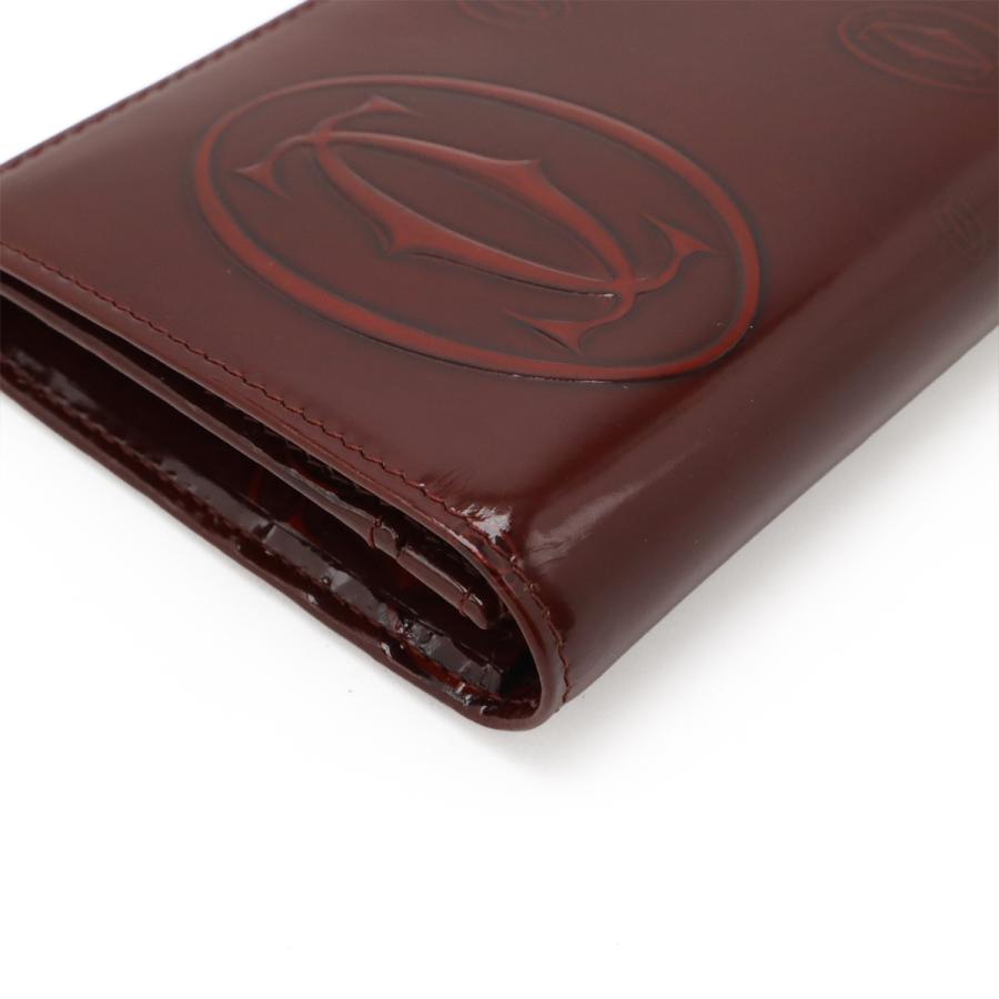 Cartier カルティエ ハッピーバースデー ハッピーバースデイ 2つ折長財布 二つ折り長財布 エナメル パテントレザー カーフ ボルドー | Cartier | 02