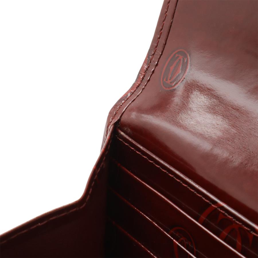 Cartier カルティエ ハッピーバースデー ハッピーバースデイ 2つ折長財布 二つ折り長財布 エナメル パテントレザー カーフ ボルドー | Cartier | 05