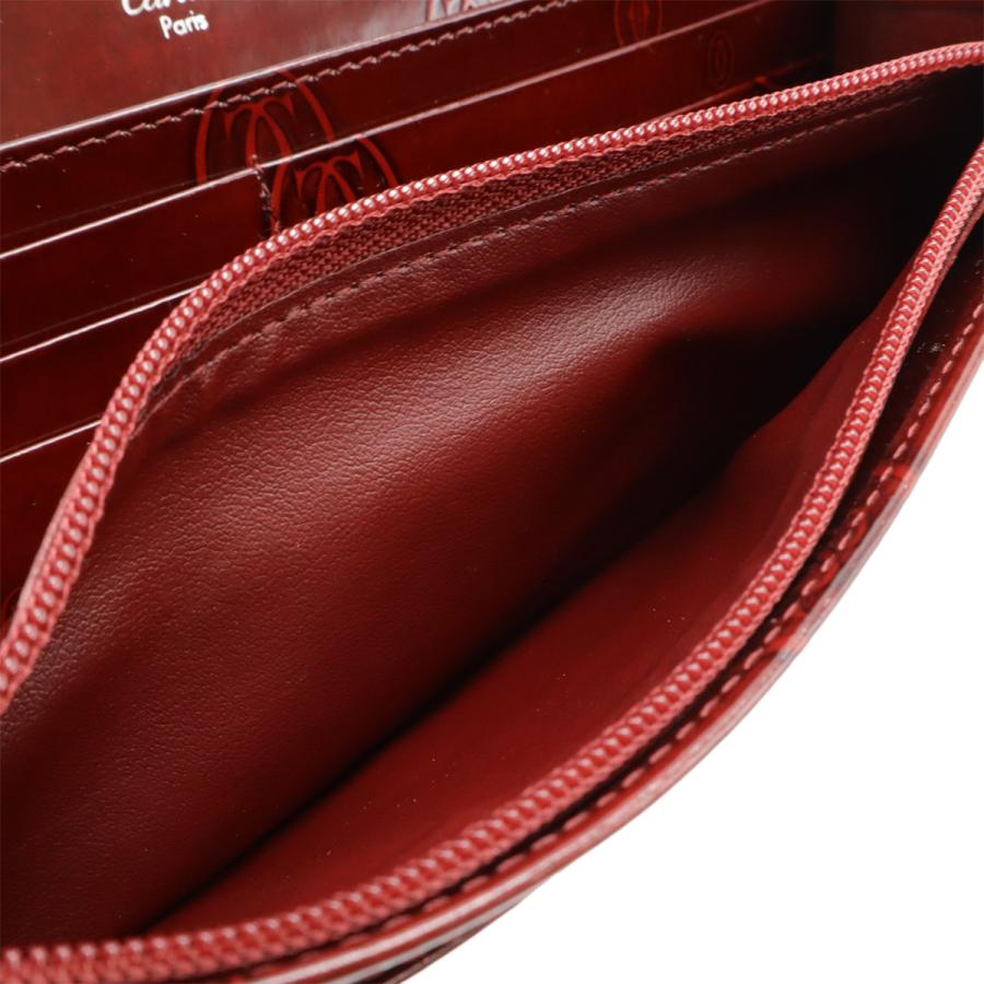 Cartier カルティエ ハッピーバースデー ハッピーバースデイ 2つ折長財布 二つ折り長財布 エナメル パテントレザー カーフ ボルドー | Cartier | 06