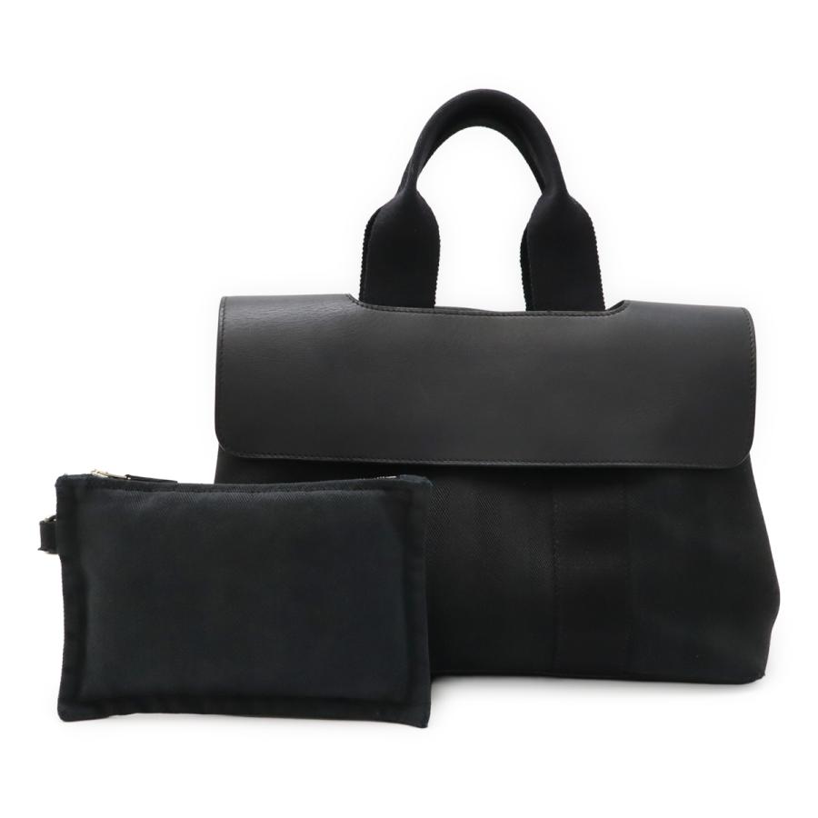 HERMES エルメス ヴァルパライソPM バルパライソPM ハンドバッグ トートバッグ トワルシェブロン レザー ブラック 黒 ポーチ付き | HERMES