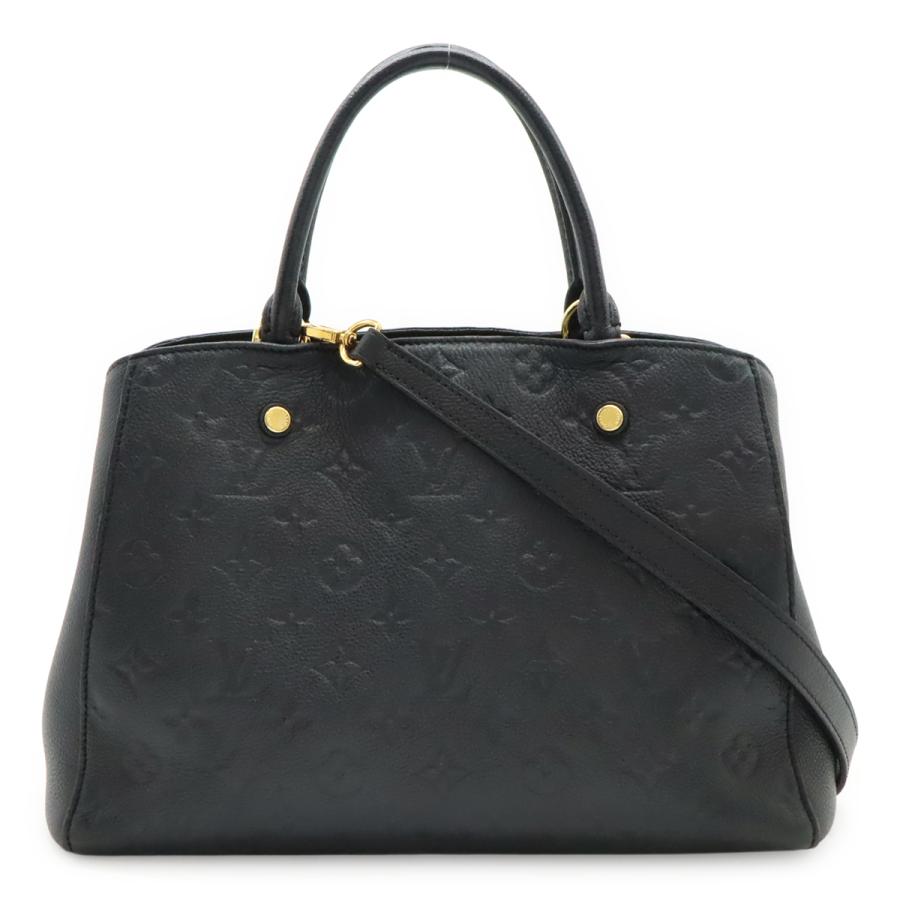 ★【ほぼ未使用】 ルイヴィトン アンプラント モンテーニュMM ハンドバッグ 黒 LOUIS VUITTON（ルイ・ヴィトン） ルイ ヴィトン モノグラムアン