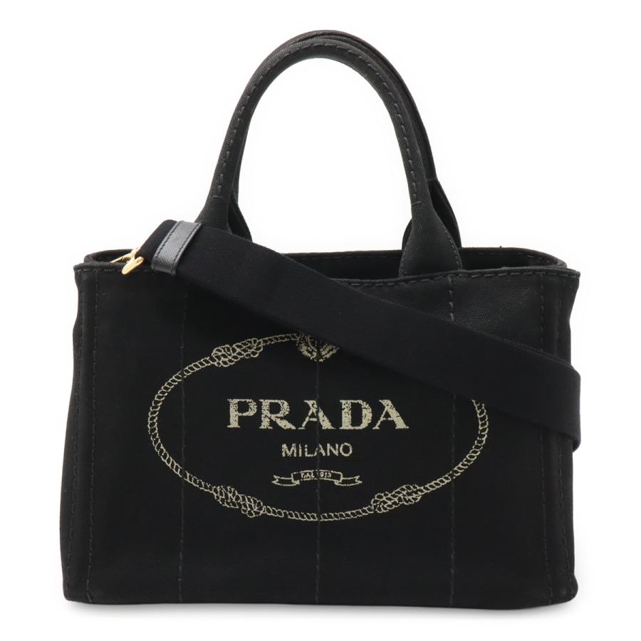 PRADA カナパ トートバッグ 黒　ショルダー付き PRADA（プラダ） CANAPA カナパ トートバッグ 2WAY ショルダーバッグ
