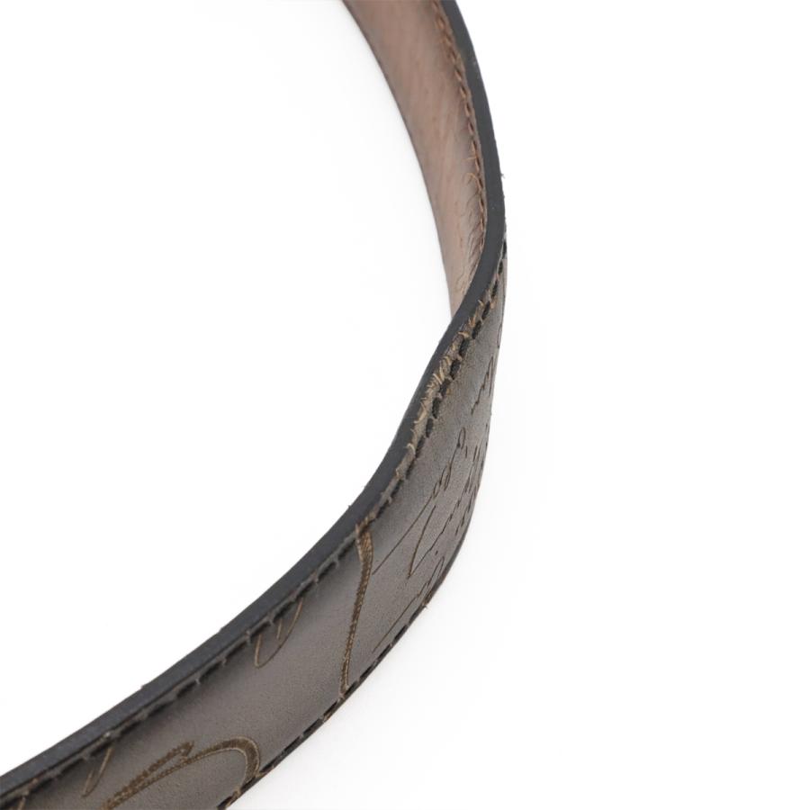 Berluti ベルルッティ エッセンス リバーシブルベルト カリグラフィ レザー グラデーション レザー ダークグレー ブラウン シルバー金具 実寸約87cm | Berluti | 04