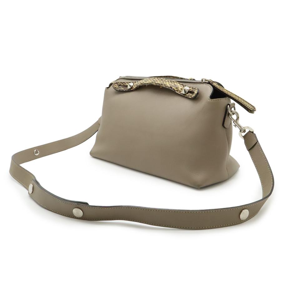 FENDI フェンディ BY THE WAY バイザウェイ ミディアム ハンドバッグ 2WAY ショルダーバッグ レザー パイソン グレージュ シルバー金具 | FENDI | 01
