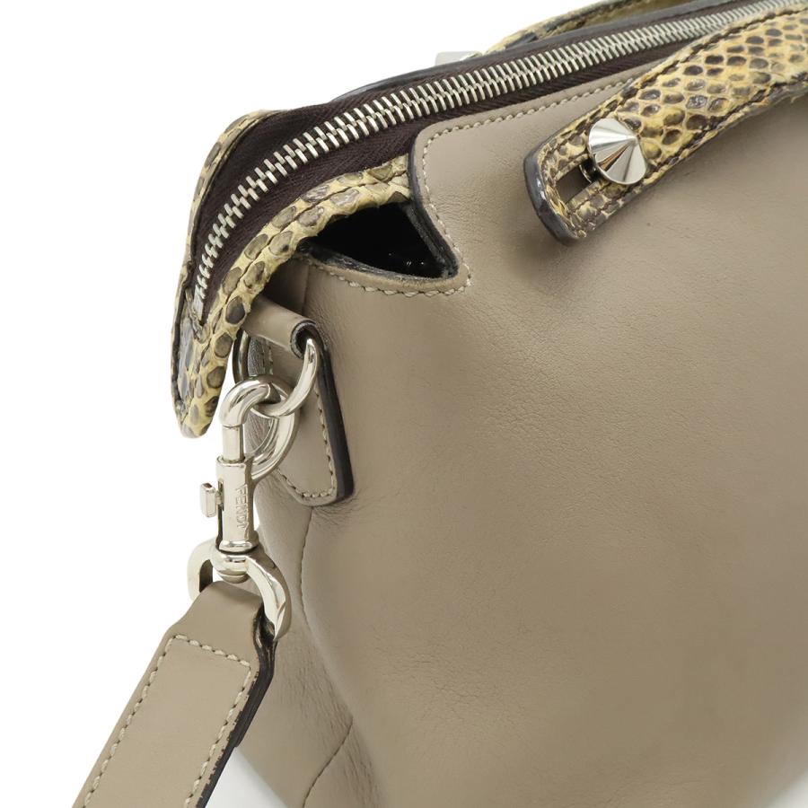 FENDI フェンディ BY THE WAY バイザウェイ ミディアム ハンドバッグ 2WAY ショルダーバッグ レザー パイソン グレージュ シルバー金具 8BL124 | FENDI | 03