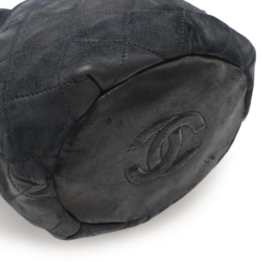 CHANEL シャネル マトラッセ チェーンショルダー ショルダーバッグ ポシェット 巾着 斜め掛け レザー ラム ブラック 黒 ゴールド金具 | CHANEL | 02