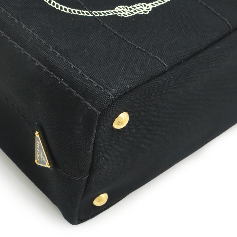 PRADA プラダ CANAPA カナパ トートバッグ 2WAY ショルダーバッグ ストライプショルダー 斜め掛け キャンバス NERO ブラック | PRADA | 02