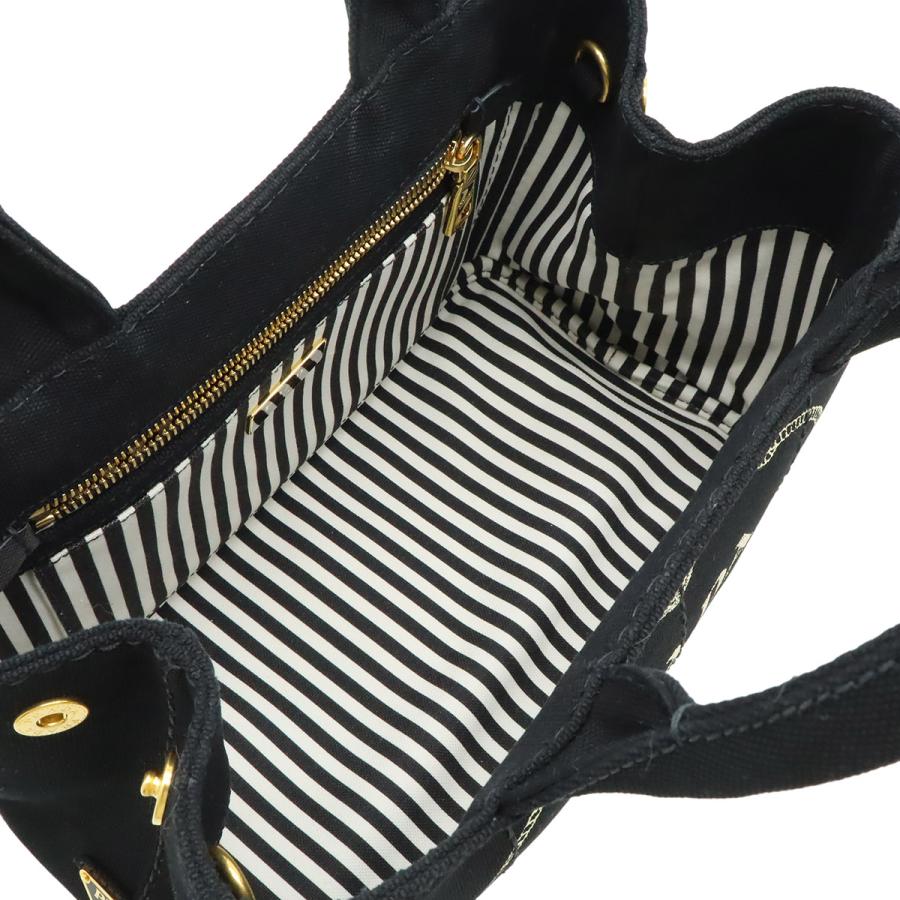 PRADA プラダ CANAPA カナパ トートバッグ 2WAY ショルダーバッグ ストライプショルダー 斜め掛け キャンバス NERO ブラック | PRADA | 05