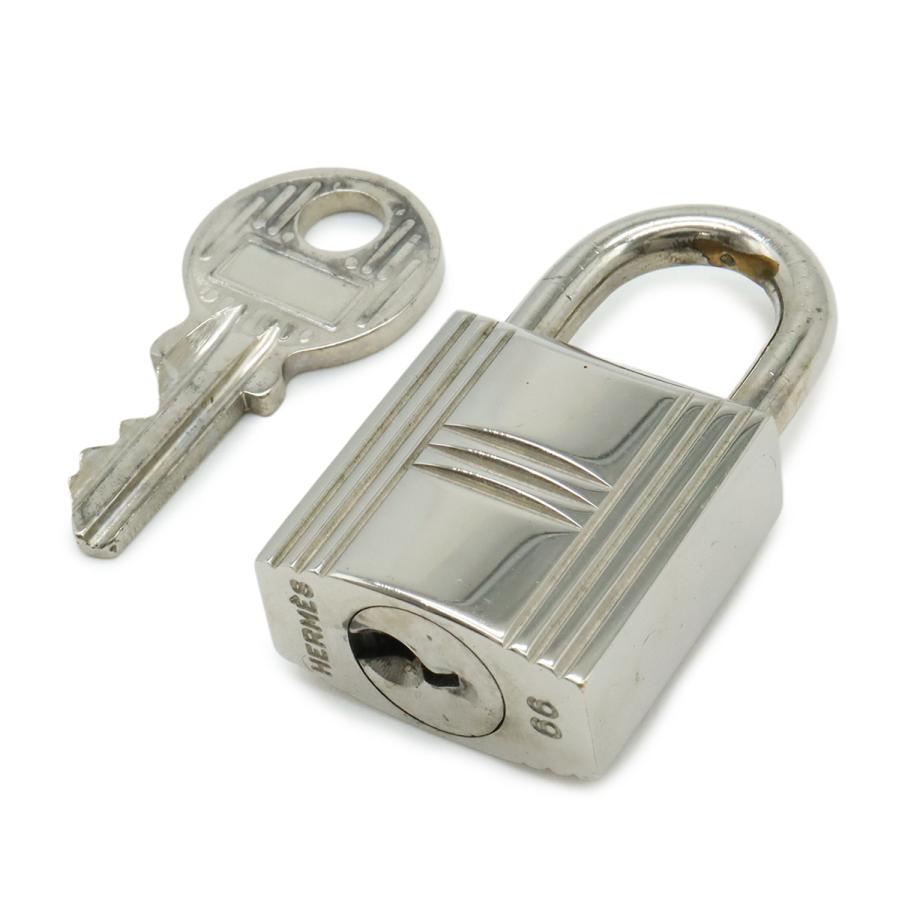 HERMES エルメス カデナ パドロック 南京錠 No.66 鍵 カギ キー付き メタル シルバー | HERMES