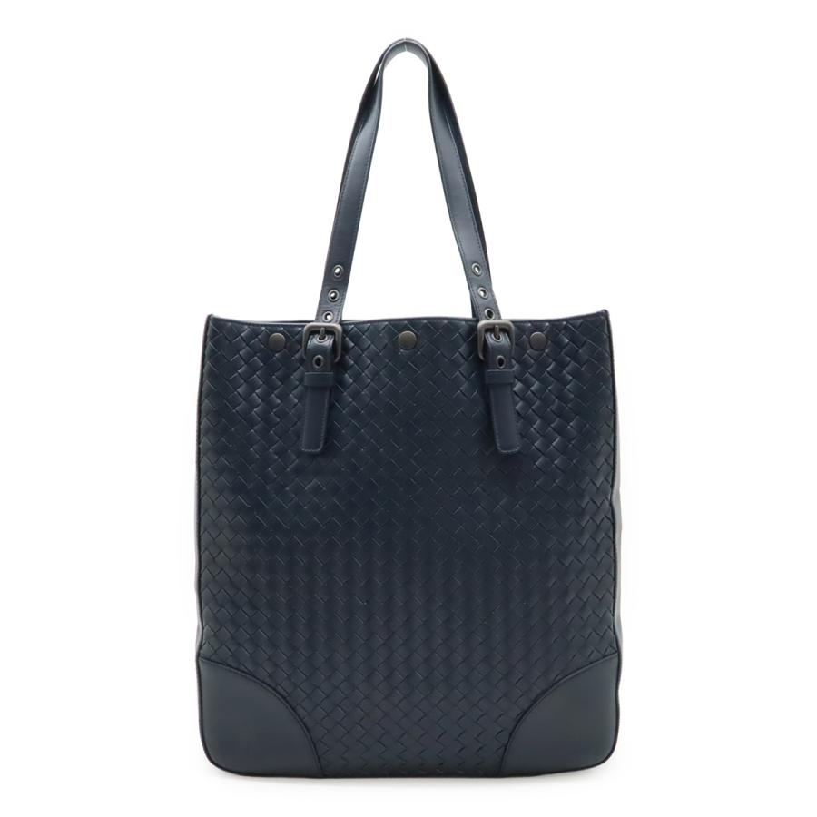 BOTTEGA VENETA ボッテガ ヴェネタ ボッテガベネタ イントレチャート トートバッグ ショルダーバッグ 肩掛け レザー ネイビー 紺 269779 | BOTTEGA VENETA