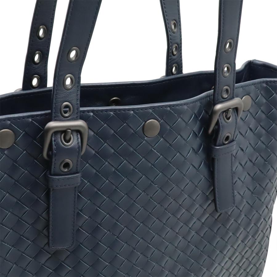 BOTTEGA VENETA ボッテガ ヴェネタ ボッテガベネタ イントレチャート トートバッグ ショルダーバッグ 肩掛け レザー ネイビー 紺 269779 | BOTTEGA VENETA | 08