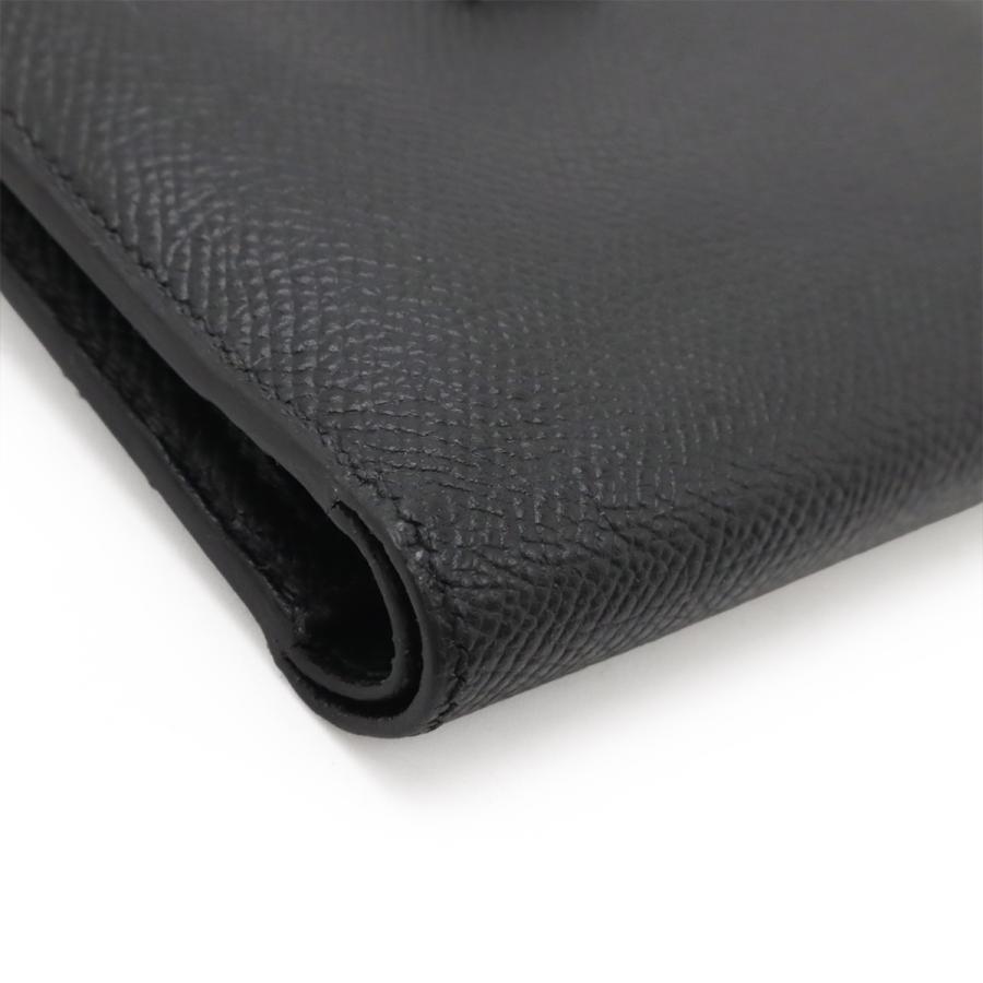 HERMES エルメス ベアンコンパクト 2つ折り財布 二つ折り財布 ヴォーエプソン レザー ブラック 黒 シルバー金具 Z刻印 | HERMES | 02