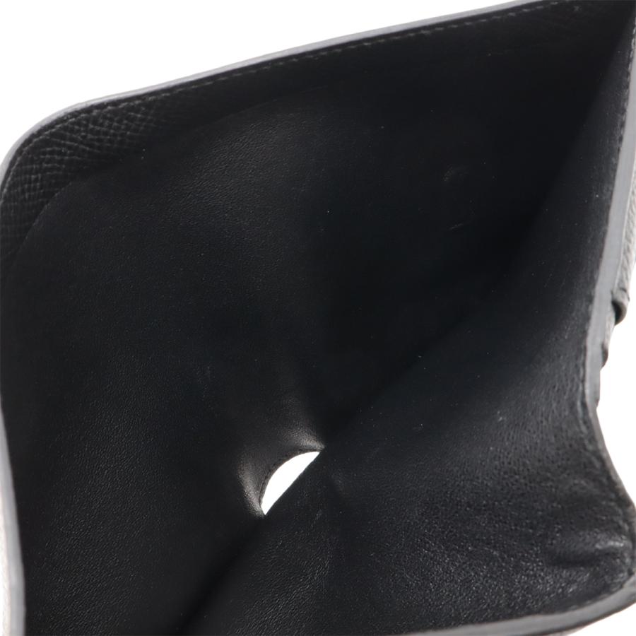 HERMES エルメス ベアンコンパクト 2つ折り財布 二つ折り財布 ヴォーエプソン レザー ブラック 黒 シルバー金具 Z刻印 | HERMES | 05