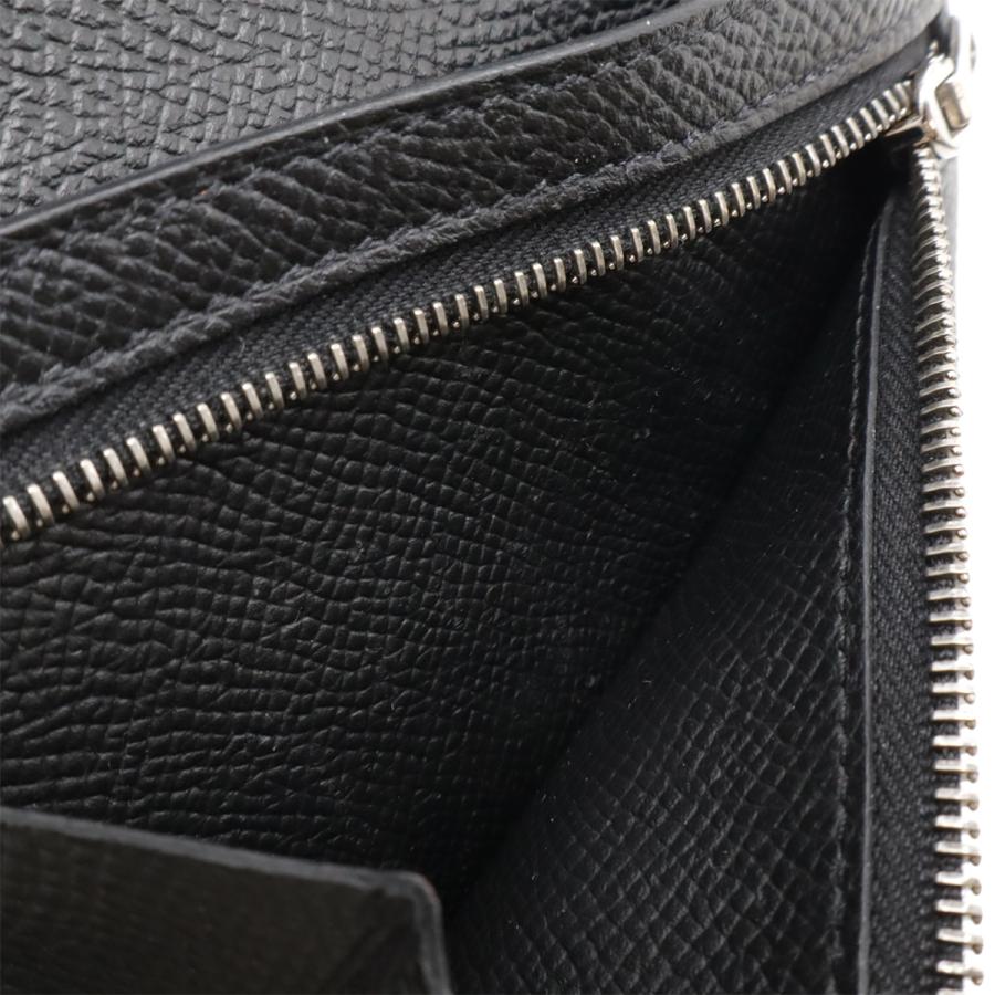 HERMES エルメス ベアンコンパクト 2つ折り財布 二つ折り財布 ヴォーエプソン レザー ブラック 黒 シルバー金具 Z刻印 | HERMES | 06