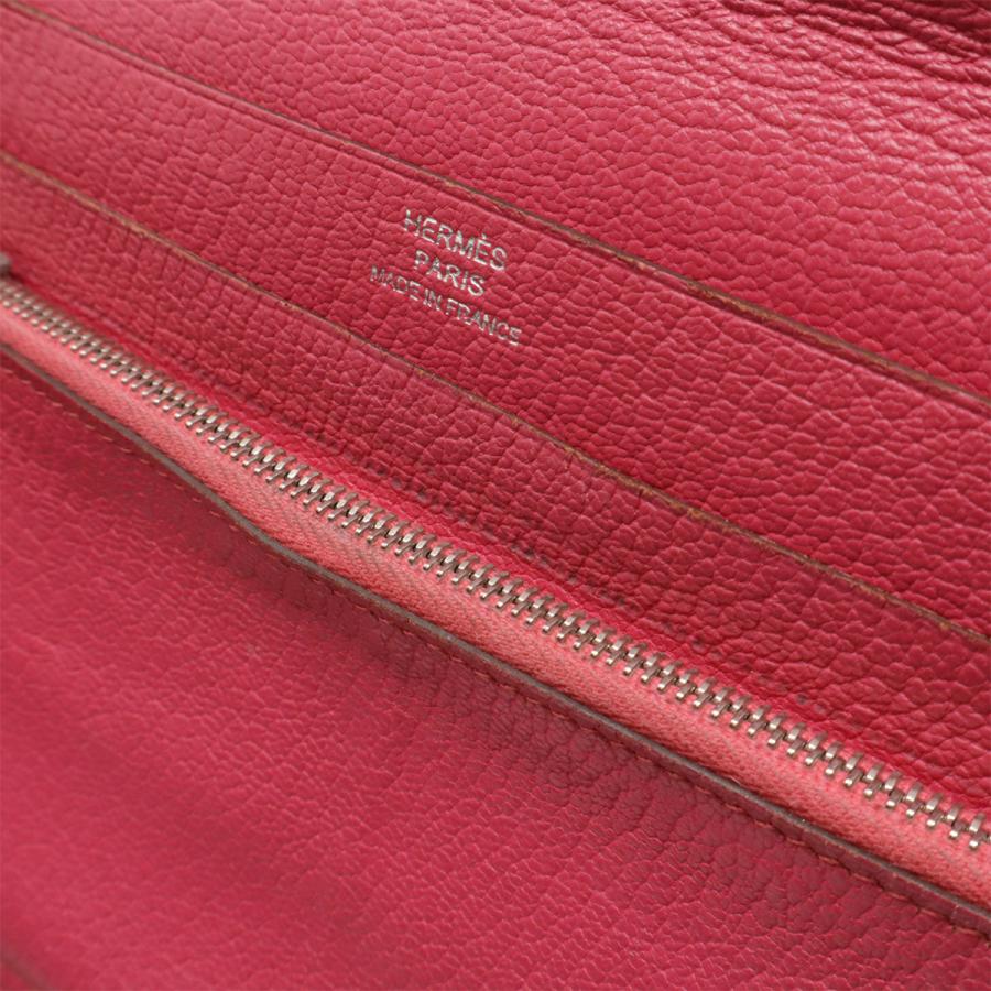 HERMES エルメス アザップコンバイン ラウンドファスナー 長財布 シェーブル レザー フューシャピンク シルバー金具 □M刻印 | HERMES | 07