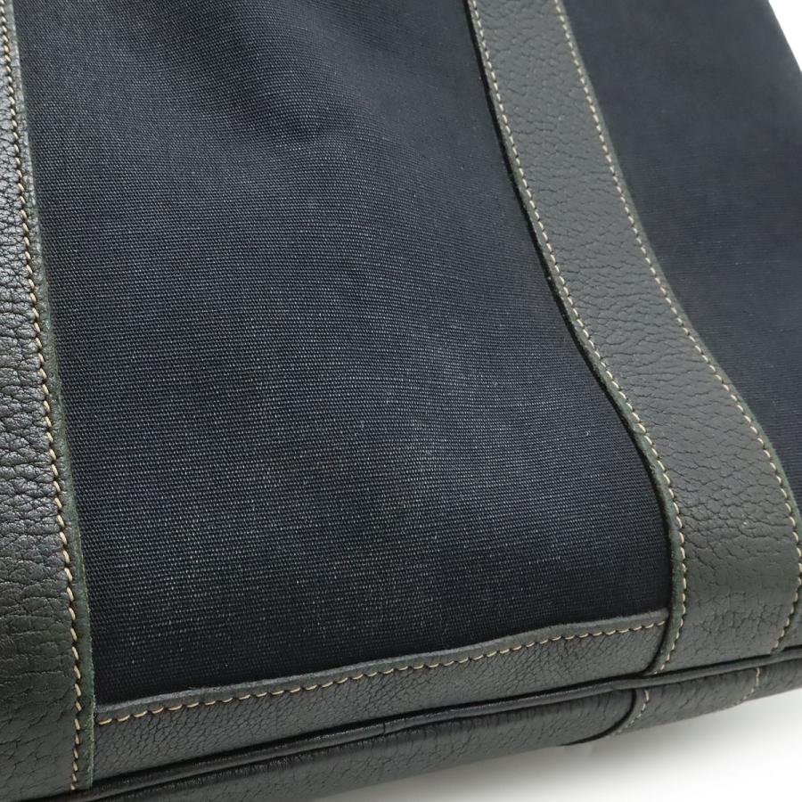 HERMES エルメス ガーデンパーティPM トートバッグ ハンドバッグ トワルオフィシエ キャンバス レザー ブラック 黒 シルバー金具 □I刻印 | HERMES | 07
