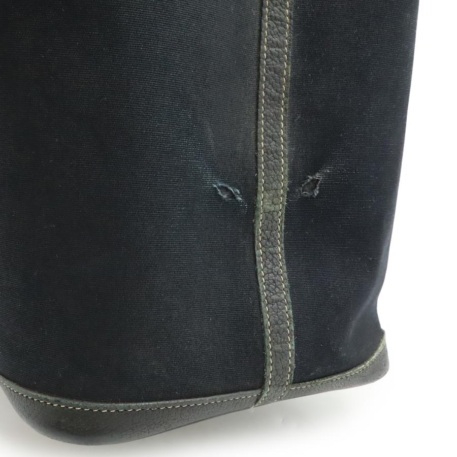 HERMES エルメス ガーデンパーティPM トートバッグ ハンドバッグ トワルオフィシエ キャンバス レザー ブラック 黒 シルバー金具 □I刻印 | HERMES | 08