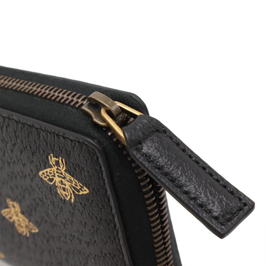 GUCCI グッチ BEE STAR ビー&スター 蜂 ハチ 星 ラウンドファスナー 長財布 レザー ブラック 黒 ゴールド 495062 | GUCCI | 03