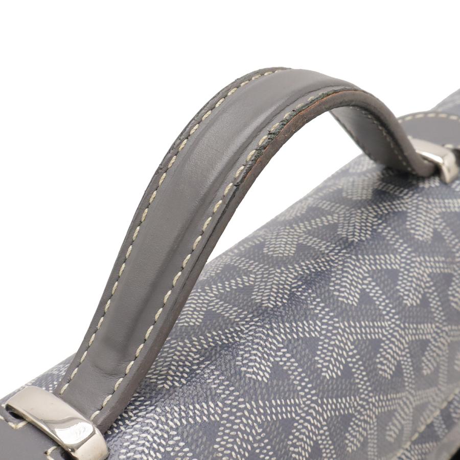 GOYARD ゴヤール シープル ビジネスバッグ ブリーフケース 書類カバン ヘリンボーン柄 PVC レザー グレー ホワイト シルバー金具 鍵欠品 | GOYARD | 03