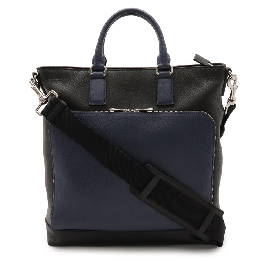 GUCCI グッチ コスモポリス トートバッグ 2WAY ショルダーバッグ 斜め掛け バイカラー レザー ブラック 黒 ネイビー 紺 シルバー金具 | GUCCI