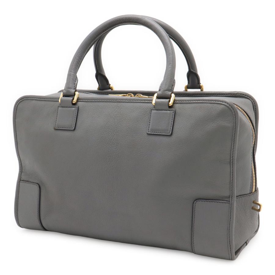 LOEWE ロエベ アマソナ35 アナグラム ハンドバッグ ミニボストンバッグ レザー ブルーグレー系 ゴールド金具 | LOEWE | 01