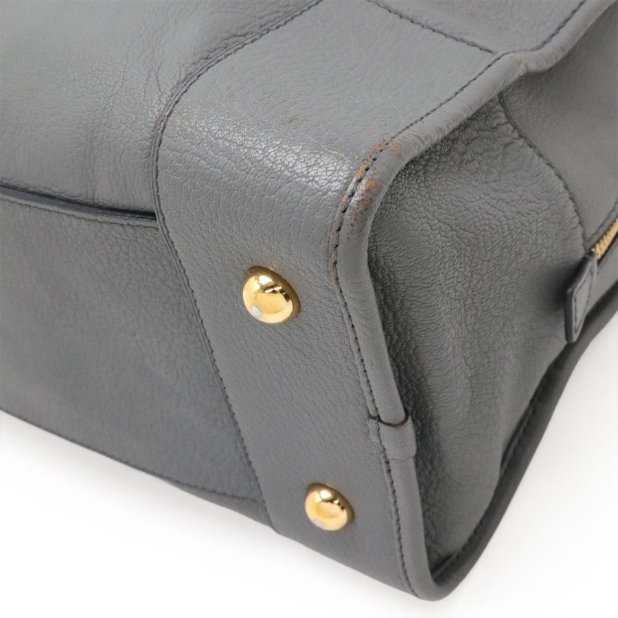 LOEWE ロエベ アマソナ35 アナグラム ハンドバッグ ミニボストンバッグ レザー ブルーグレー系 ゴールド金具 | LOEWE | 02