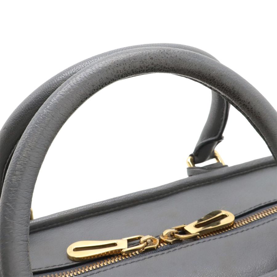 LOEWE ロエベ アマソナ35 アナグラム ハンドバッグ ミニボストンバッグ レザー ブルーグレー系 ゴールド金具 | LOEWE | 05