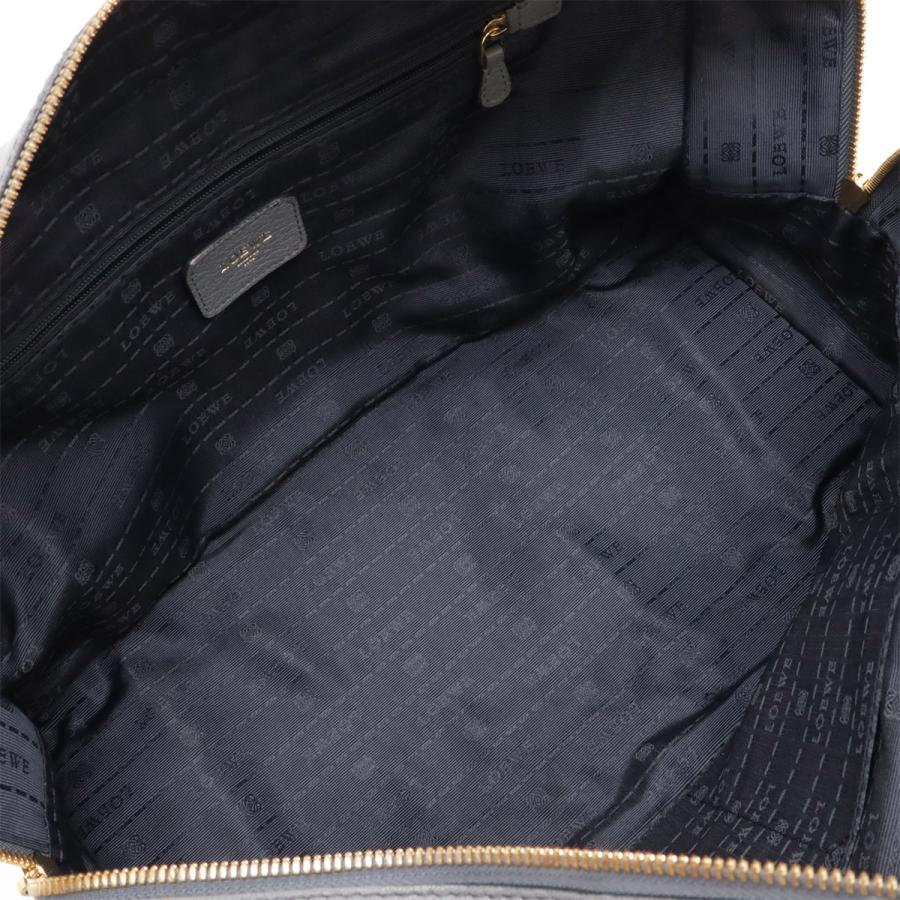 LOEWE ロエベ アマソナ35 アナグラム ハンドバッグ ミニボストンバッグ レザー ブルーグレー系 ゴールド金具 | LOEWE | 06