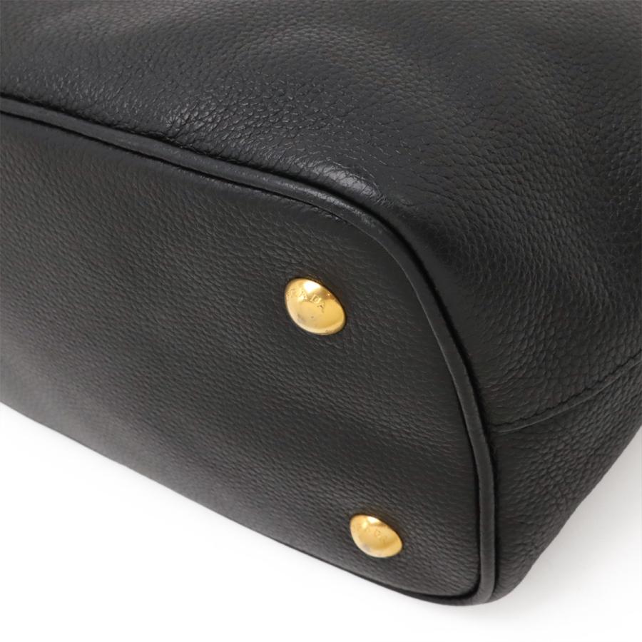 PRADA プラダ ハンドバッグ 2WAY ショルダーバッグ レザー NERO 黒 ブラック ゴールド金具 1BA411 | PRADA | 02