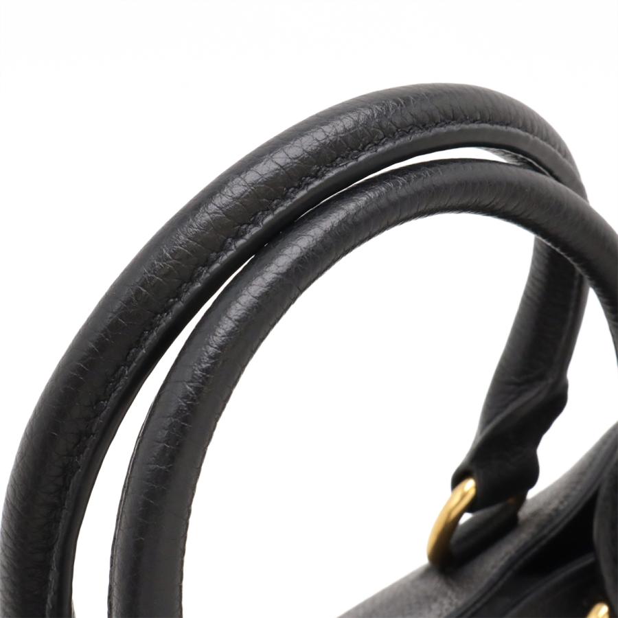 PRADA プラダ ハンドバッグ 2WAY ショルダーバッグ レザー NERO 黒 ブラック ゴールド金具 1BA411 | PRADA | 03