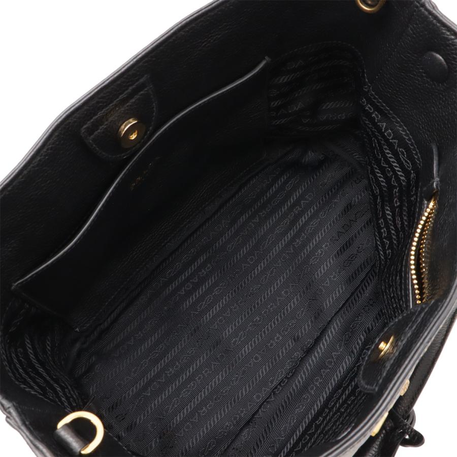 PRADA プラダ ハンドバッグ 2WAY ショルダーバッグ レザー NERO 黒 ブラック ゴールド金具 1BA411 | PRADA | 05