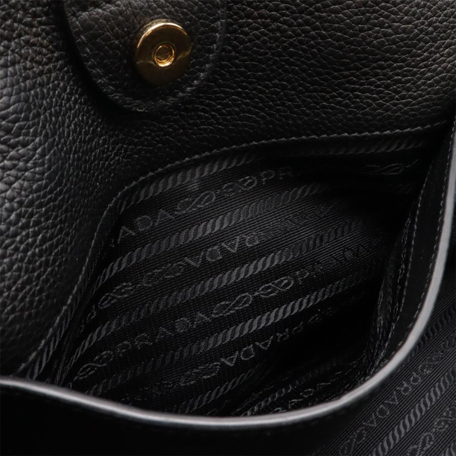 PRADA プラダ ハンドバッグ 2WAY ショルダーバッグ レザー NERO 黒 ブラック ゴールド金具 1BA411 | PRADA | 07