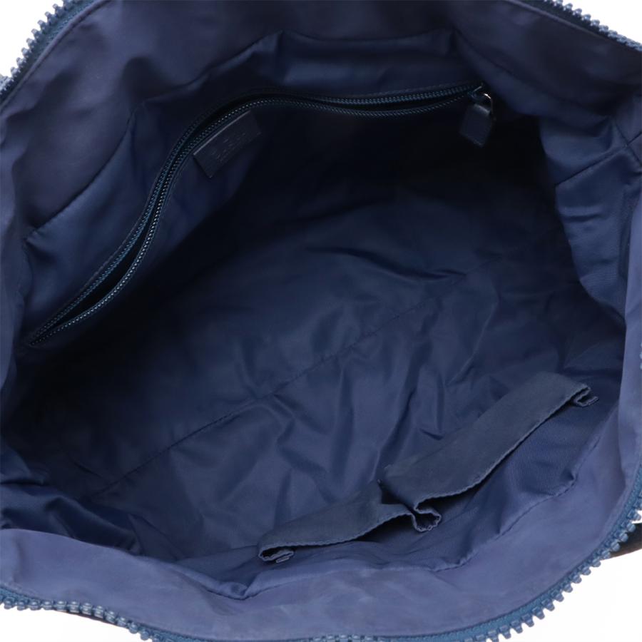 GUCCI グッチ GGナイロン トートバッグ 2WAY ショルダーバッグ 斜め掛け ブルー 青 シルバー金具 アウトレット品 387067 | GUCCI | 06