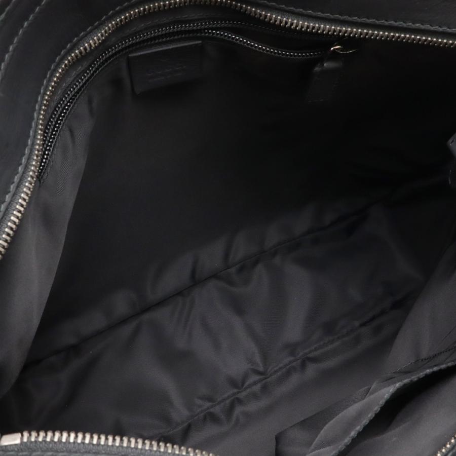 GUCCI グッチ グッチシマ シェリーライン ショルダーバッグ メッセンジャーバッグ ラバーコーティングレザー ブラック 黒 シルバー金具_6