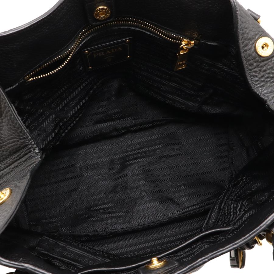 PRADA プラダ ヴィッテロダイノ トートバッグ 2WAY ショルダーバッグ 斜め掛け NERO 黒 ブラック ゴールド金具 | PRADA | 06