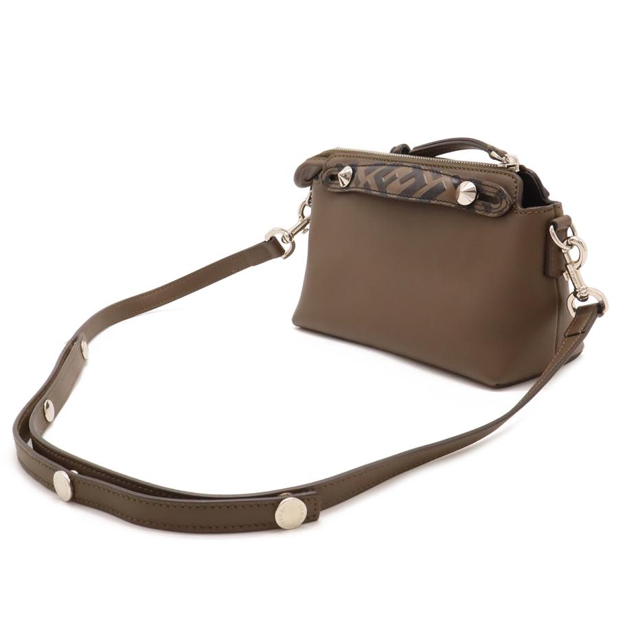 FENDI フェンディ BY THE WAY バイザウェイ ミニ ハンドバッグ 2WAY ショルダーバッグ ズッカ柄 FFモチーフ レザー ダークブラウン | FENDI | 01